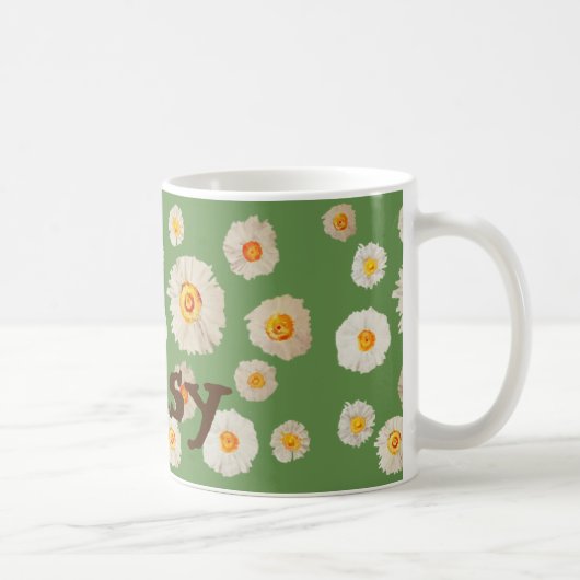 Tasse personnalisée par fleurs de marguerite (Droite)
