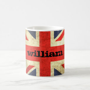 Tasse personnalisée par grunge d'Union Jack