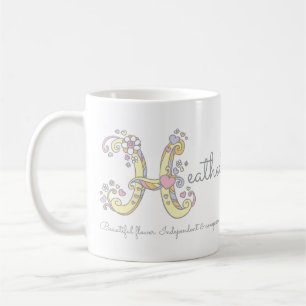 Tasse personnalisée par H nommée de monogramme d