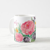 Tasse personnalisée par pivoines (Devant gauche)