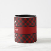 Tasse personnalisée Plaid et snowflake (Centre)