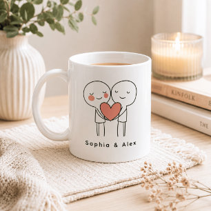 Tasse personnalisée pour couple de la Saint-Valent