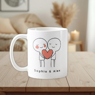 Tasse personnalisée pour couple de la Saint-Valent