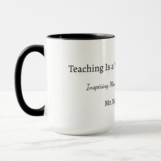 Tasse personnalisée pour enseignant (Gauche)