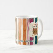 Tasse personnalisée pour enseignant Chat | Nom et  (Devant droit)