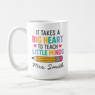 Tasse personnalisée pour enseignant, nom de l'ense