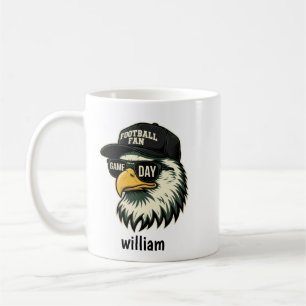Tasse personnalisée pour fan de football avec aigl