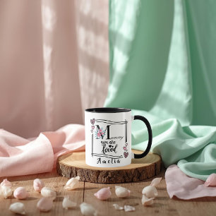 Tasse personnalisée pour maman avec fleurs