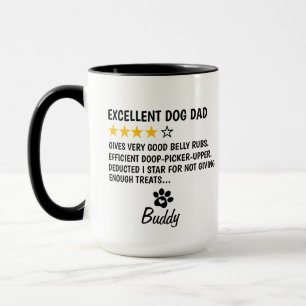 Tasse personnalisée pour papa de chien, excellent
