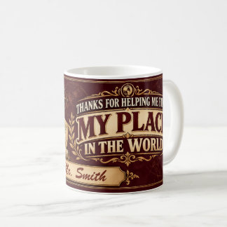 Tasse personnalisée pour professeur de géographie,