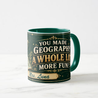 Tasse personnalisée pour professeur de géographie,