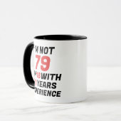 Tasse personnalisée pour un 79e anniversaire humor (Devant gauche)
