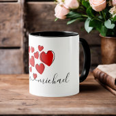 Tasse personnalisée romantique "Joined by Love & H