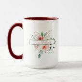 Tasse personnalisée Rose rose (Gauche)