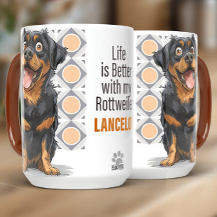 Tasse personnalisée Rottweiler Chien personnalisé