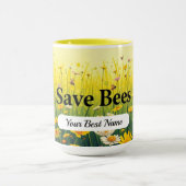 Tasse personnalisée Save Bees Dot (Centre)