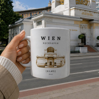 Tasse personnalisée Sécession viennoise | Nom & An