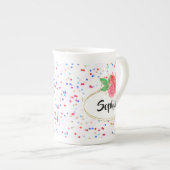 Tasse personnalisée, tasse de fleur de parties sci (Devant droit)