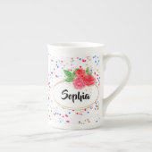Tasse personnalisée, tasse de fleur de parties sci (Droite)