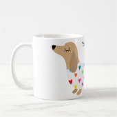 Tasse personnalisée teckel (Gauche)