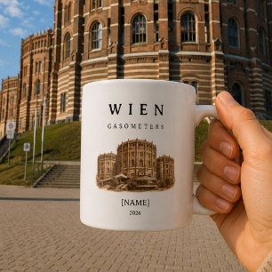 Tasse personnalisée Wien Gasometer Nom & Année
