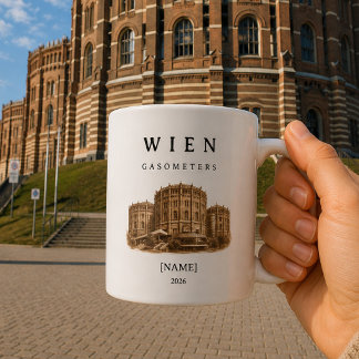 Tasse personnalisée Wien Gasometer | Nom & Année