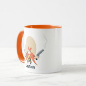Tasse personnalisée "Yosemite Sam, Reculez" (Devant gauche)