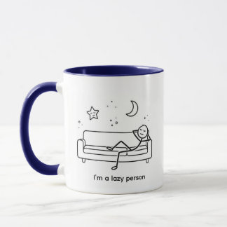 Tasse Personne Paresseuse Drôle Stickman Canapé Dé