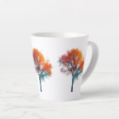 Tasse petit latte d'automne surréaliste -  (Angle droit)
