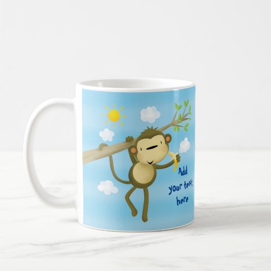 TASSE - petit singe effronté mignon fait sur (Gauche)