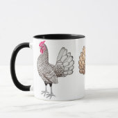 Tasse petite de sonnerie de poulets de Sebright (Gauche)