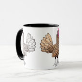 Tasse petite de sonnerie de poulets de Sebright (Devant gauche)