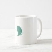 Tasse Phase de Lune de Noël - Blanc & Vert (Devant droit)