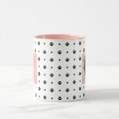 Tasse photo à monogramme avec empreinte de patte d (Centre)