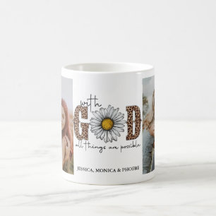 Tasse photo "Avec Dieu, tout est possible"