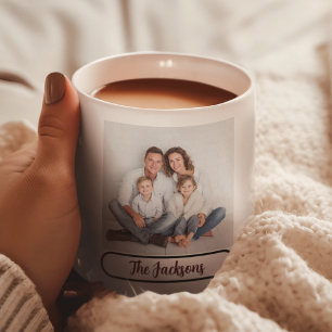 Tasse photo avec nom de famille – Cadeau pour les