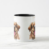 Tasse Photo avec Nom de l'Animal Typographie Simpl (Centre)