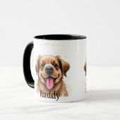Tasse Photo avec Nom de l'Animal Typographie Simpl (Devant gauche)
