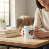 Tasse photo couple avec cœur romantique verrouillé