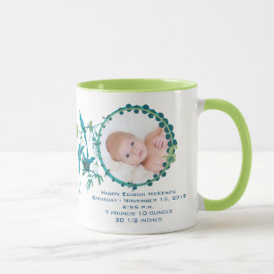Tasse Photo de Bébé Garçon Statistiques Bébé Oisea