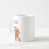Tasse Photo de Chien Mignon avec Nom (Devant gauche)