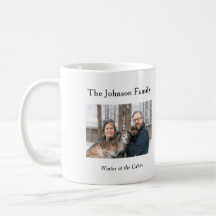Tasse photo de mémoire de famille personnalisée