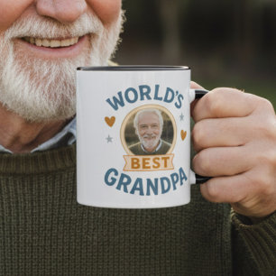Tasse Photo Meilleur Papy du Monde – Cadeau pour P