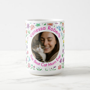 Tasse Photo Meilleure Maman de Chat - Personnalisé