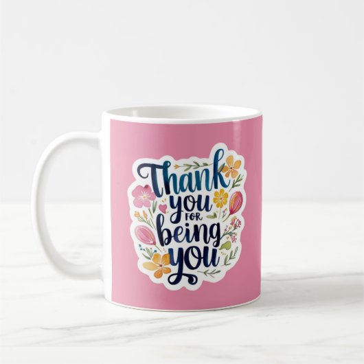 Tasse Photo Merci D'être Vous (Gauche)