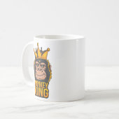 Tasse Photo Nom Typographie Moderne Cool MonkeyKin (Devant gauche)