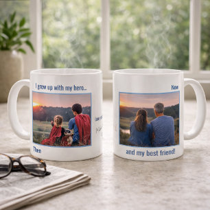 Tasse photo personnalisée pour papa héros ami