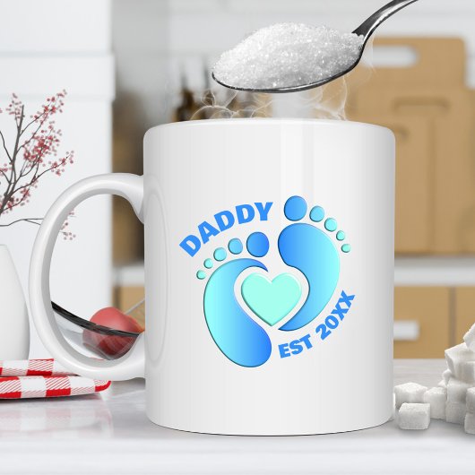 Tasse Pieds de Bébé Bleus pour Papa