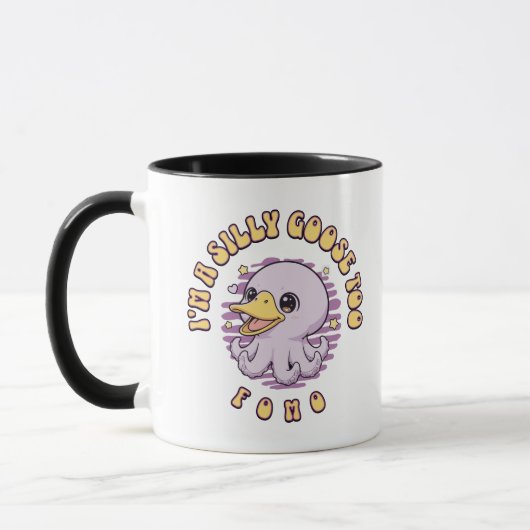 Tasse Pieuvre Violette Oie Ridicule (Gauche)