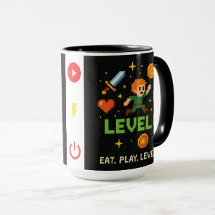 Tasse Pixel Gamer – Niveau Supérieur Style de Jeu 